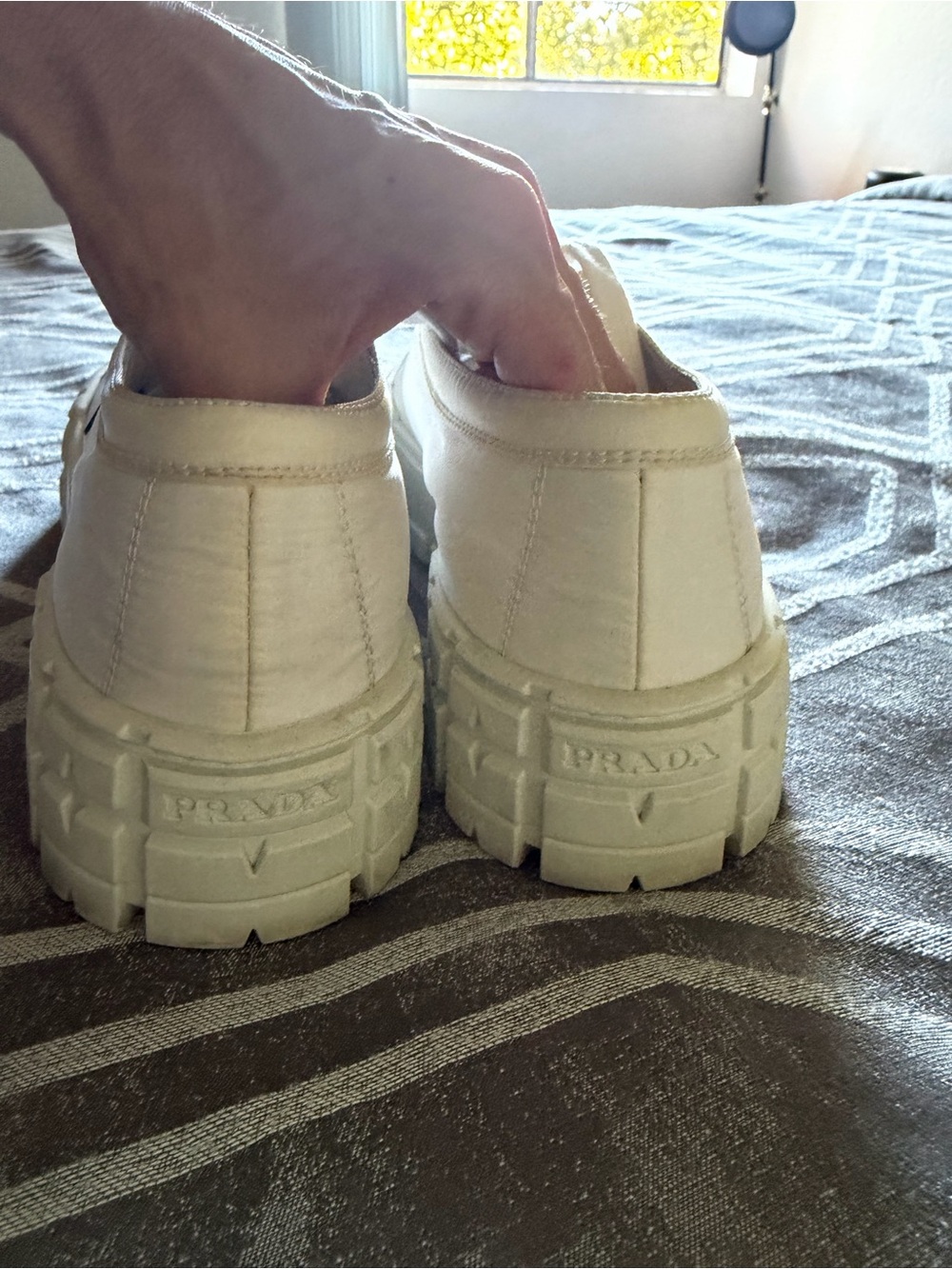 Authentic Prada White Chunky Sole Shoes - Picture 6 of 11